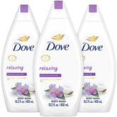 Dove Body Wash Relaxing 3-Pack – Jasmine & Coconut Milk for Softer, Smoother Skin, 15.2 Oz Ea