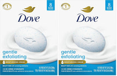 Dove Beauty Bar Soap Gentle Exfoliating,for Soft,Smooth Skin,Gently Renews Skin 3.75 oz,(Pack of 16)