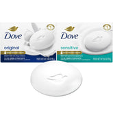 Dove Beauty Bar Sensitive & Original Variety 2-Pack – #1 Dermatologist Recommended Moisturizing Soap for Soft, Smooth Skin, 2.6 Oz Ea