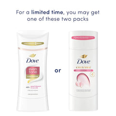 Dove Antiperspirant Deodorant Stick Peach Blossom & Rice Milk For Uneven Skin Tone 48-hour Odor and Sweat Protection 2.6 oz