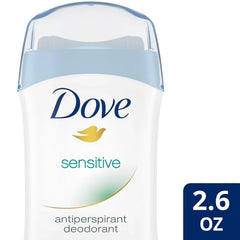 Dove Invisible Solid Antiperspirant Deodorant Stick for Women, 6 Count, Sensitive, for All Day Underarm Sweat & Odor Protection 2.6 oz
