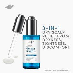 Dove Derma Scalp Dandruff Relief 3-in-1 Barrier Repair Serum 1 ct with Prebiotic Glycerin, Niacinamide and Vitamin E for Dandruff-Prone, Flaky, Dry Scalp 2 fl oz