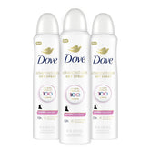 Dove Advanced Care Antiperspirant Deodorant Spray Clear Finish 3 Count Invisible antiperspirant Deodorant Tested on 100 colors 72-Hour Odor and Sweat Protection with Pro-Ceramide Technology 3.8 oz