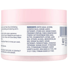 Dove Exfoliating Body Polish Scrub For Silky, Soft Skin Pomegranate & Shea Butter Body Scrub Exfoliates and Provides Lasting Nourishment 10.5 oz