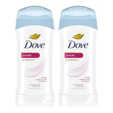 Dove Antiperspirant Invisible Solid, Scent: Powder, Size: 2.6 oz (2 Pack)