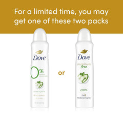 Dove Aluminum Free Deodorant Spray for Women 3 Count Cucumber & Green Tea 72 hour odor protection 4 oz