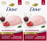 Dove Beauty Bar Soap Revitalizante Cherry & Chia Milk,for Revitalized Skin,A Skin Energy Boost 3.75 oz,(Pack of 12)
