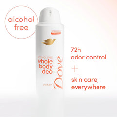 Dove Whole Body Deodorant Spray for Women, Alcohol Free, Scent: Peach Glow, 4 oz