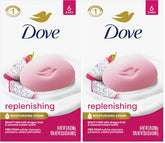 Dove Bar Soap Dragon Fruit for Deep Nourishment for Calm,Replenished Skin 3.75 oz,(Pack of 12)