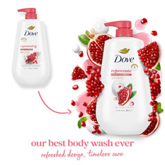 Dove 24hr Lotion Body Wash Rejuvenate Pomegranate & Hibiscus, 30.6 oz | Hydrating body wash with MicroMoisture and an uplifting scent