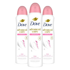 Dove Advanced Care Antiperspirant Deodorant Spray Powder Soft 3 Count to help skin barrier repair after shaving 72 hour antiperspirant deodorant for soft underarms with boosted ceramide levels 3.8 oz