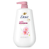 Dove 24hr Lotion Body Wash Uplift Sakura Blossom & Yuzu, 30.6 oz | Hydrating body wash with MicroMoisture and a floral citrus scent
