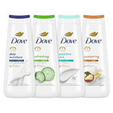 Dove 24hr Lotion Body Wash Collection 4 Count, 20 oz | Four moisturizing body washes with MicroMoisture for soft, healthy-looking skin