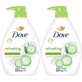 Dove Body Wash, Refreshing Cucumber & Green Tea, Value Size 2-Pack – Moisturizing Shower Soap Liquid for Softer, Smoother Skin