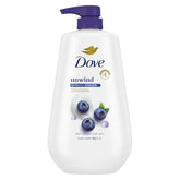 Dove 24hr Lotion Body Wash Unwind Blueberry & Moon Milk, 30.6 oz | Moisturizing body wash with MicroMoisture and a calming scent