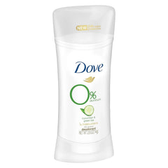 Dove 0% Aluminum Deodorant for Women ¼ Moisturizers Cucumber & Green Tea with 24-Hour Odor Protection,2.6 Ounce (Pack of 3)
