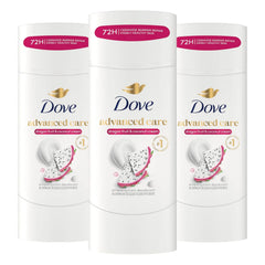 Dove Advanced Care Antiperspirant Deodorant for Women Dragon Fruit & Coconut Cream 3 pack 72 hour sweat and odor protection 2.6 oz