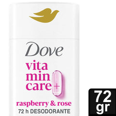 Dove VitaminCare+ Aluminum Free Deodorant Stick for 72H Odor Protection Raspberry & Rose Breathable Deodorant for Women 2.6 oz,(Pack of 2)