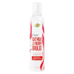 Dove Whipped Shower Foam Oat Milk & Berry Brulee For Women for Hydrated & Soft Skin 10.3 oz