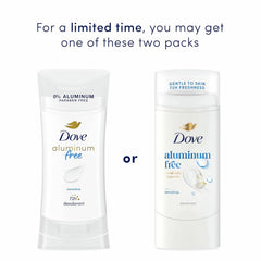 Dove Deodorant Stick Sensitive for 72 Hour Odor Protection Aluminum Free 2.4 oz