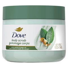 Dove Limited Edition Body Scrub Palo Santo & Sage Oil For Exfoliated & Hydrated skin 15 OZ