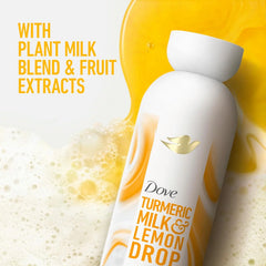 Dove Plant Milk Cleansing Body Wash Turmeric & Lemon for Moisturized Skin Gentle Cleanser, No Sulfates or Parabens, pH balanced 17.5 fl oz (Pack of 4)