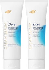 Dove Cream Serum Hyaluronic + Hydration for Extra Dry, Flaky Skin, with Pro-Ceramides, Niacinamide and Collagen Peptides Lotion, 8 oz,(Pack of 2)