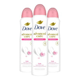 Dove Advanced Care Antiperspirant Deodorant Spray Beauty Finish 3 Count To help skin barrier repair after shaving by boosting skin's ceramide levels 72-hour for Soft Underarms 3.8 oz