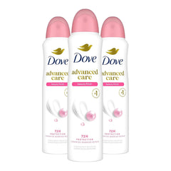 Dove Advanced Care Antiperspirant Deodorant Spray Beauty Finish 3 Count To help skin barrier repair after shaving by boosting skin's ceramide levels 72-hour for Soft Underarms 3.8 oz