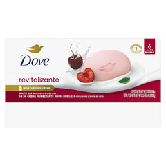 Dove Revitalizing Beauty Bar Soap 6 Count, Cherry & Chia Milk, 3.75 oz I Moisturizing beauty bar with cherry and chia milk for refreshed, soft and healthy-looking skin