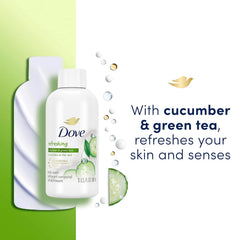 Dove Body Wash 24 Count Refreshing Cucumber and Green Tea Refreshes Skin Cleanser That Effectively Washes Away Bacteria While Nourishing Your 3 oz