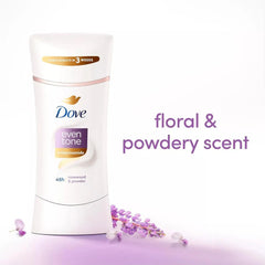 Dove Even Tone Antiperspirant Deodorant for Uneven Skin Tone Restoring Powder Sweat Block for All-Day Fresh Feeling 2.6 oz 3 Count