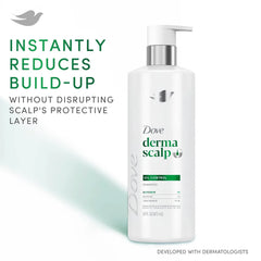 Dove Derma Scalp Oil Control Shampoo 1 ct with Glycerin, Sulfates and Niacinamide for Removing Scalp Product Buildup 16 Fl oz