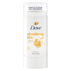 Dove Deodorant Stick Citrus Pop for 72 Hour Odor Protection Aluminum Free 2.4 oz