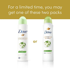 Dove Advanced Care Antiperspirant Deodorant Dry Spray Cool Essentials 3 Count for Helping Your Skin Barrier Repair After Shaving with Pro Ceramide Technology 3.8 oz