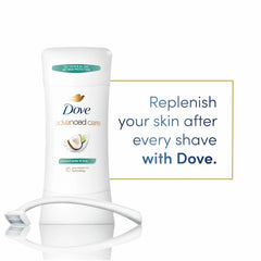 Dove Advanced Care Antiperspirant Deodorant Stick Coconut Water & Lime scent 4 Ct for helping skin barrier repair after shaving 72H odor control & all-day sweat protection for soft underarms 2.6 oz
