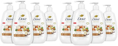 Dove Advanced Care Hand Wash Shea Butter & Warm Vanilla for Soft,Smooth Skin,More Moisturizers than the Leading Ordinary Hand Soap,12 oz,(Pack of 8)