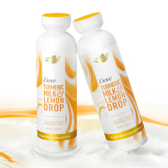 Dove Plant Milk Cleansing Body Wash Turmeric & Lemon for Moisturized Skin Gentle Cleanser, No Sulfates or Parabens, pH balanced 17.5 fl oz (Pack of 4)