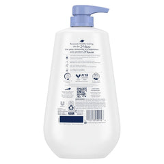 Dove Body Wash with Pump 3 Count Anti-Stress Blue Chamomile & Oat Milk, for 24hr Lotion-Soft Skin Moisturizing Skin Cleanser with No Sulfates No Parabens