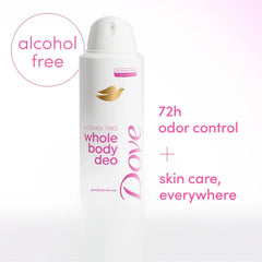 Dove Whole Body Deodorant Spray for Women, Alcohol Free, Scent: Gardenia Breeze, 4 oz