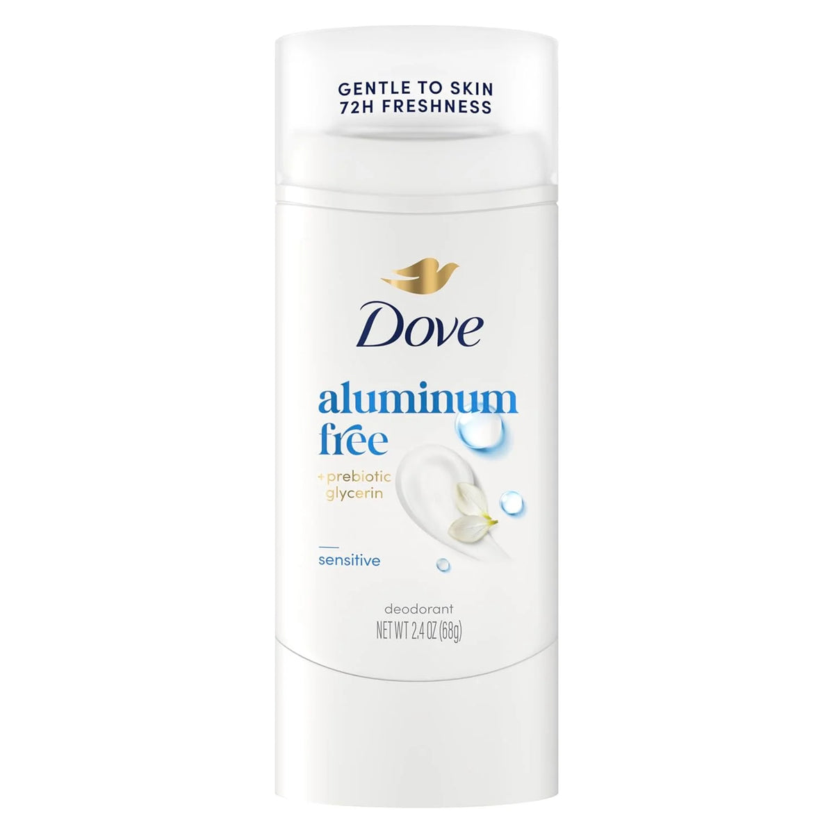 Dove Deodorant Stick Sensitive for 72 Hour Odor Protection Aluminum Free 2.4 oz