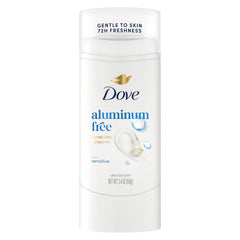 Dove Deodorant Stick Sensitive for 72 Hour Odor Protection Aluminum Free 2.4 oz