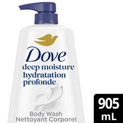 Dove Body Wash with Pump with Skin Natural Nourishers Instantly Soft Skin and Lasting Nourishment Deep Moisture Cleanser Effectively Washes Away Bacteria While Nourishing Your Skin 30.6 oz (Pack of 3)