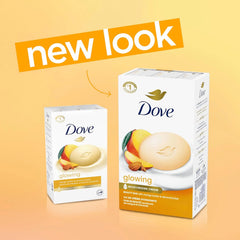 Dove Glowing Beauty Bar Soap 8 Count, Mango & Almond Butters, 3.75 oz I Moisturizing beauty bar with mango and almond butters for soft, smooth and radiant-looking skin