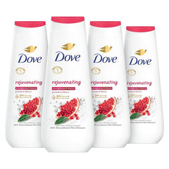 Dove Body Wash Rejuvenating Pomegranate & Hibiscus 4 Count for Renewed, Healthy-Looking Skin Gentle Skin Cleanser with 24hr Renewing MicroMoisture 20 oz