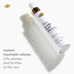 Dove Density Boost Root Lift Thickening Spray for Fuller Hair and Scalp Therapy, with Vitamin B3, Zinc and 0% sulfates, 5 oz