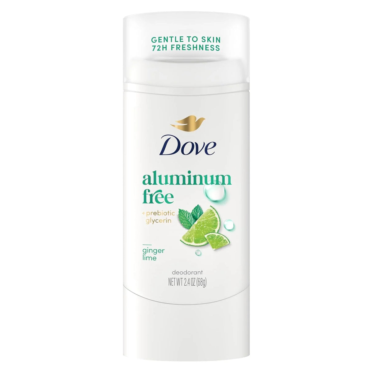 Dove Deodorant Stick Ginger Lime for 72 Hour Odor Protection Aluminum Free 2.4 oz