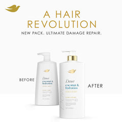 Dove Conditioner Coconut & Hydration for Dry Hair with Bio-Protein Care Technology and Coconut Oil 28 Fl Oz