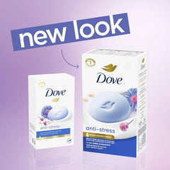 Dove Beauty Bar Gentle Cleanser Anti-Stress Cream Bar Moisturizes To Calm Skin Gentle Bar Soap Cleanser Made With 1/4 Moisturizing Cream 6 pack