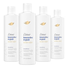 Dove Shampoo 4 count Intensive Repair for Damaged Hair with Bio-Protein Care Technology and Amino Serum 12 Fl Oz
